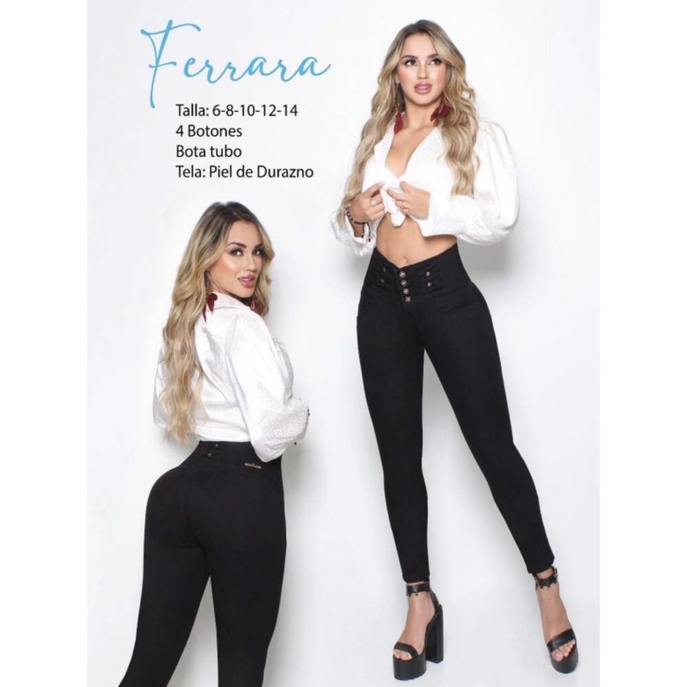 Tummy Control Colombian Jeans Butt Lift Size 12‎ Stretch